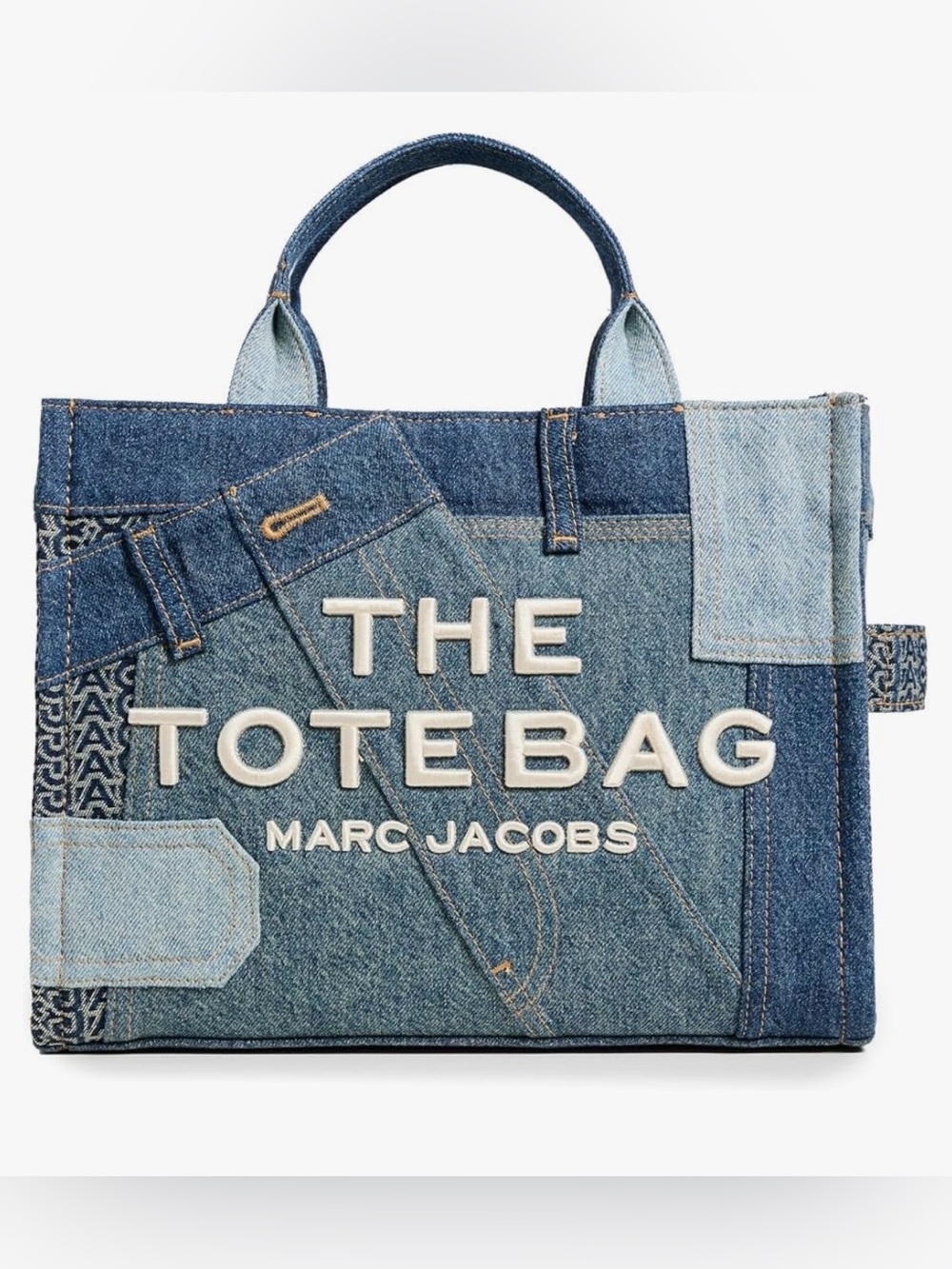 Marc Jacobs Blue Patchwork Denim Tote Bag